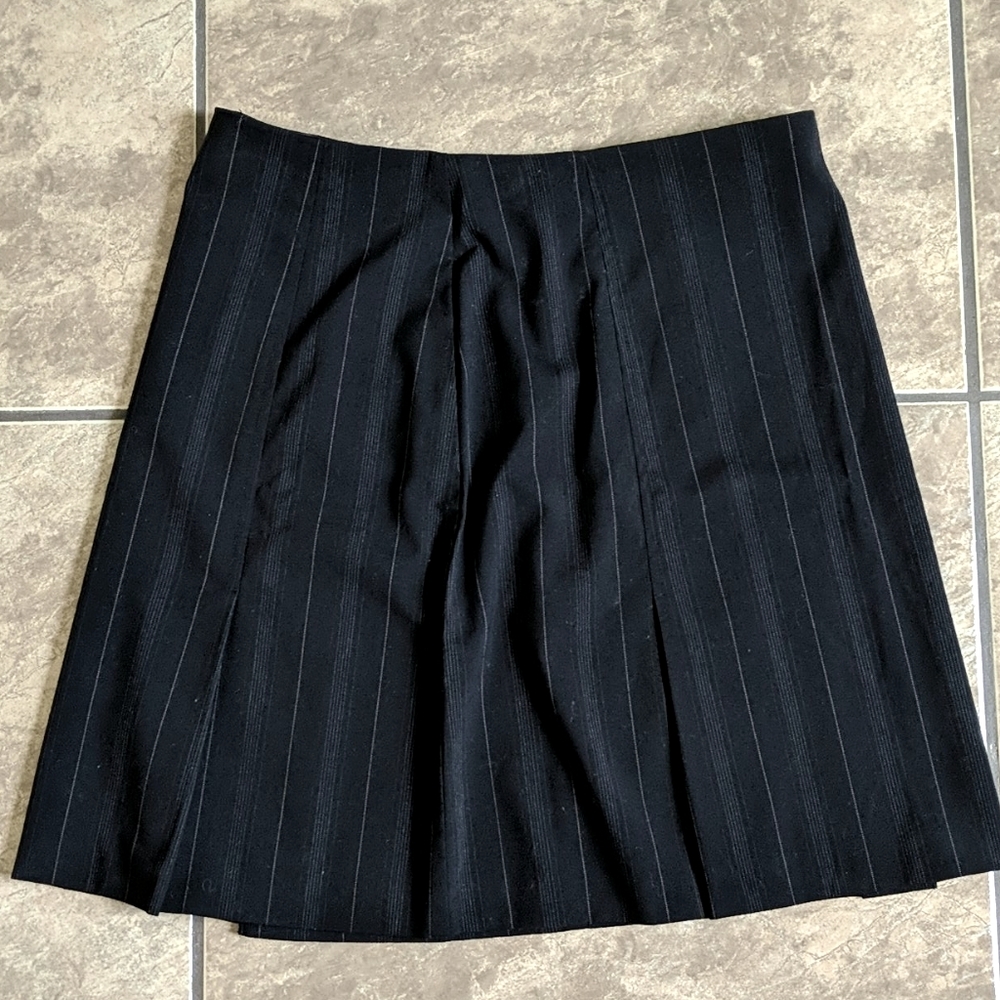 Vintage Pleated Striped Skirt Y2K